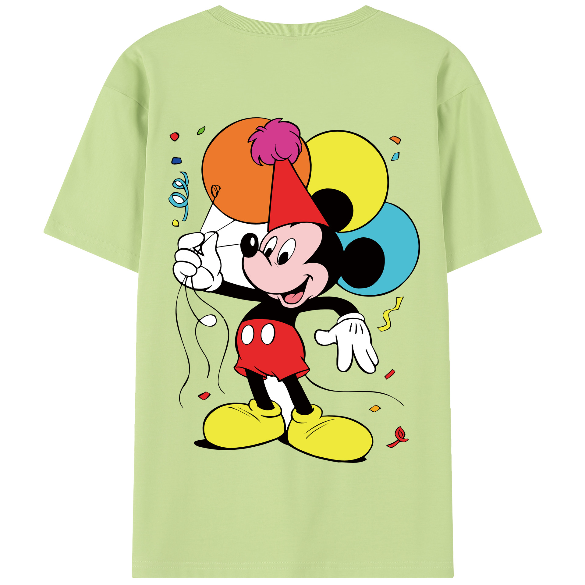 （画像用） ミッキーマウス Mickey Mouse 綿100％半袖Tシャツ（背面プリント）